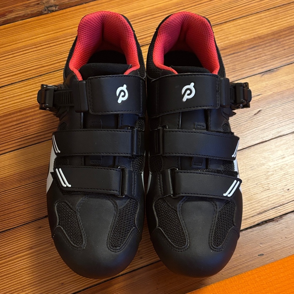 Peloton Black and Red Cycling Shoes